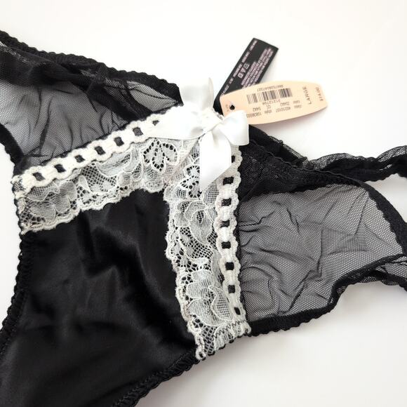 Vintage Y2K Deadstock NWT Victoria's Secret Underwear Large Sexy Mesh Maid - Picture 4 of 6